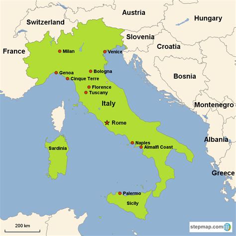 major cities in italy.